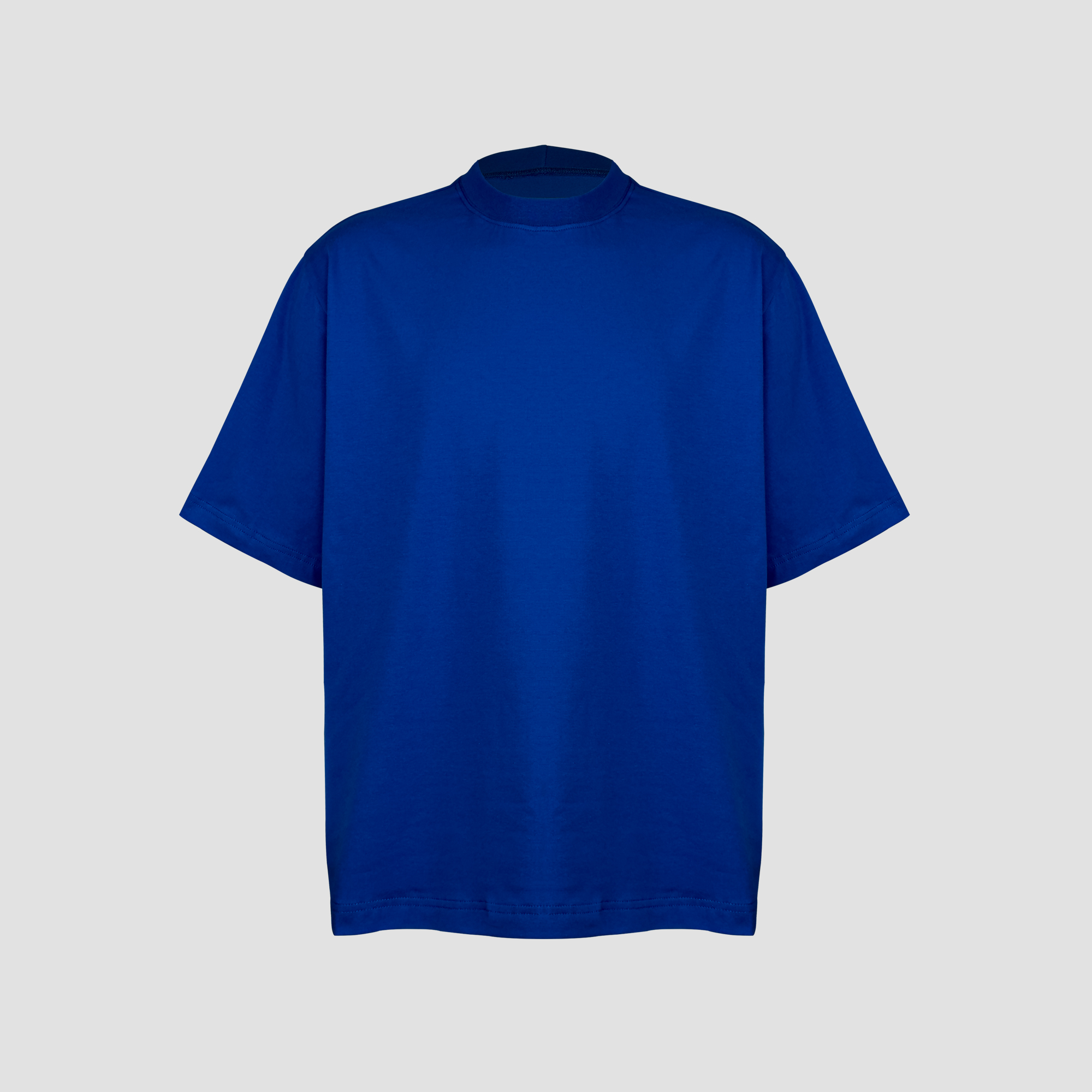 T-SHIRT BOXY NIEBIESKI