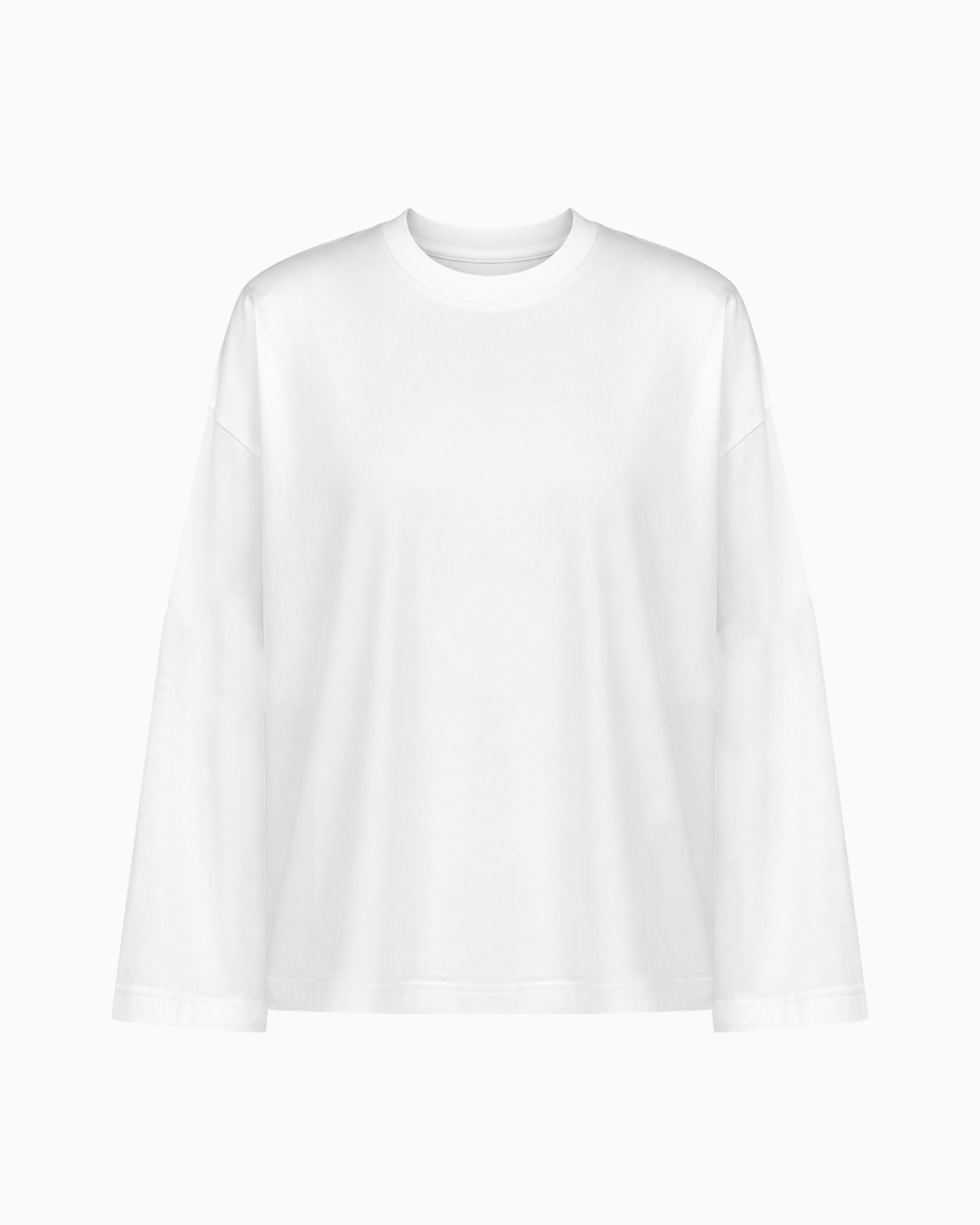 Biały longsleeve boxy