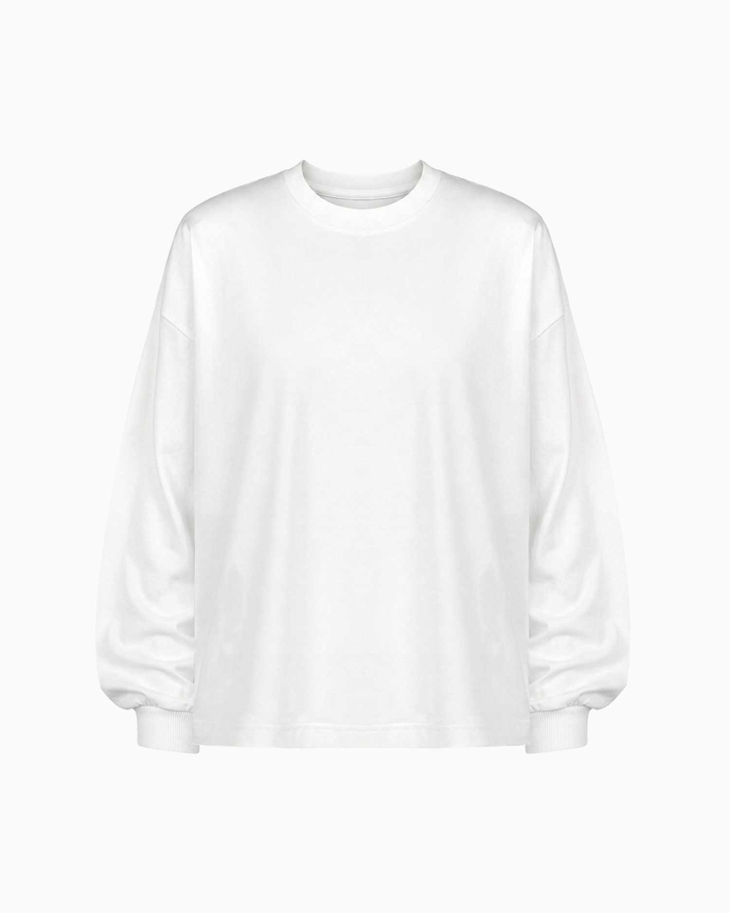 Biały longsleeve boxy