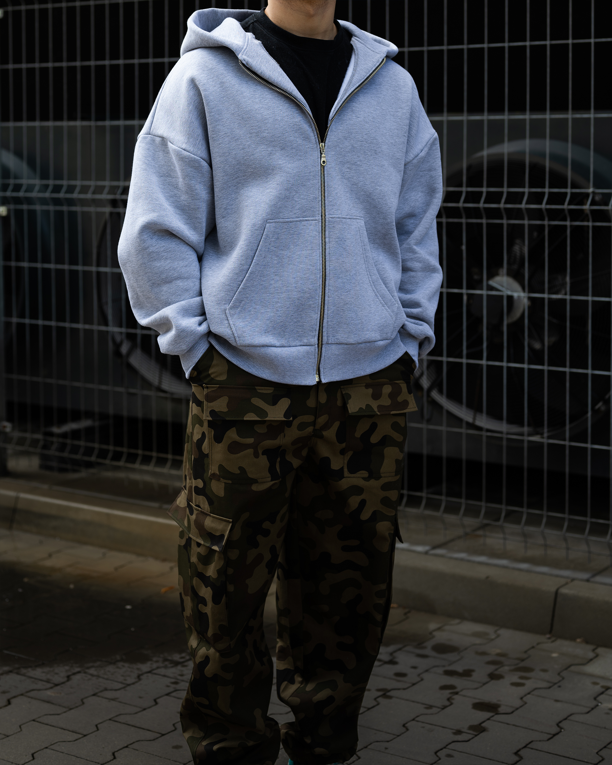 ZIP HOODIE SZARY - obrazek 2