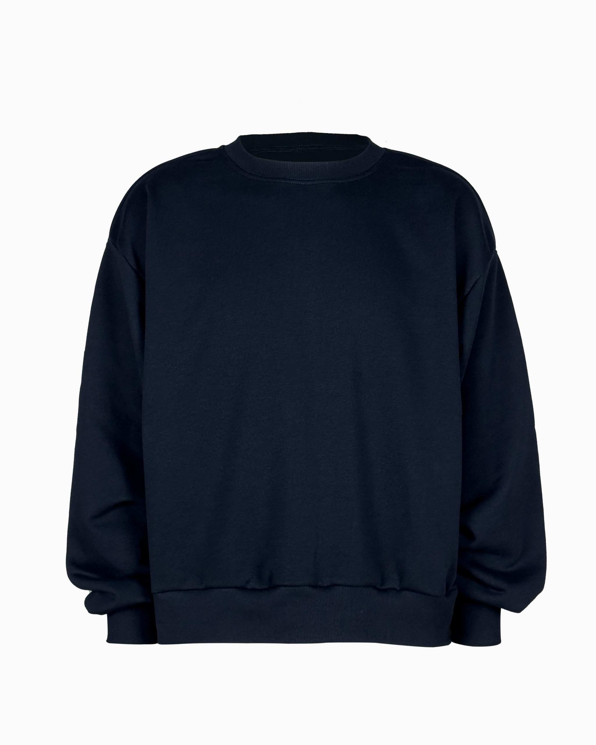GRANATOWY CREWNECK BOXY